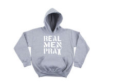 Load image into Gallery viewer, Real  Men Pray Hoodie