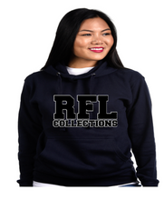 Load image into Gallery viewer, NEW RFL COLLECTIONS HOODIE. *NEW SUEDE  LETTERING *