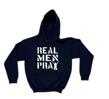 Load image into Gallery viewer, Real  Men Pray Hoodie