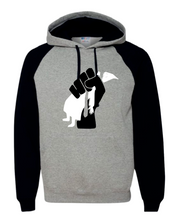 Load image into Gallery viewer, CHOKE RACISM GRAY AND BLACK HOODIE
