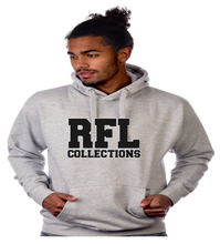Load image into Gallery viewer, NEW RFL COLLECTIONS HOODIE. *NEW SUEDE  LETTERING *
