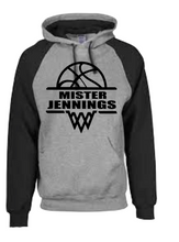 Load image into Gallery viewer, MJ BASKETBALL 2 GREY AND BLACK HOODIE
